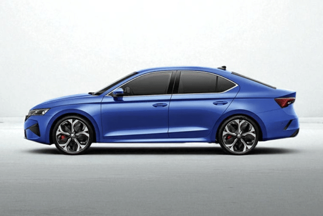 Skoda Octavia RS Race Blue Color Image